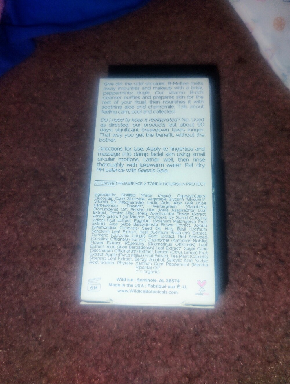 NWT- Wild Ice Botanicals B-Meltee Cleanser - Picture 4 of 5